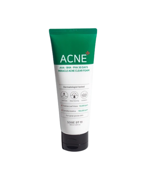 ACNE AHA BHA PHA 30 DAYS MIRACLE ACNE CLEAR FOAM - Some By Mi