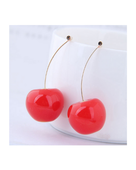 Aretes Cereza Rojos