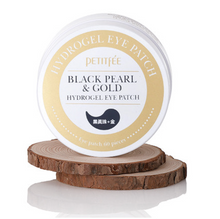 Cargar imagen en el visor de la galería, Black Pearl &amp; Gold Hydrogel Eye Patch - Petitfee
